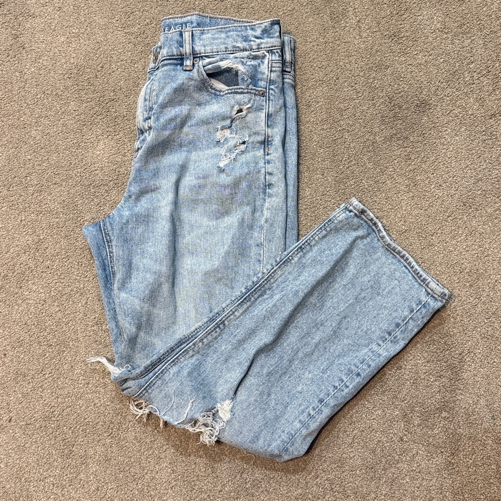American Eagle Outfitters Light Blue Straight Leg Jeans